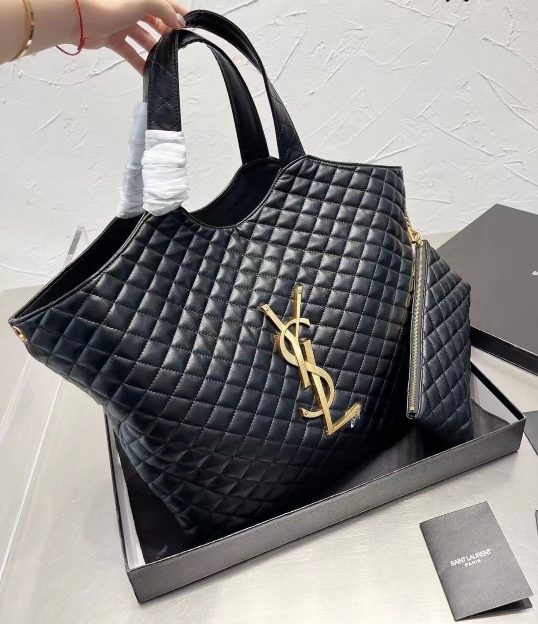Black YSL Tote