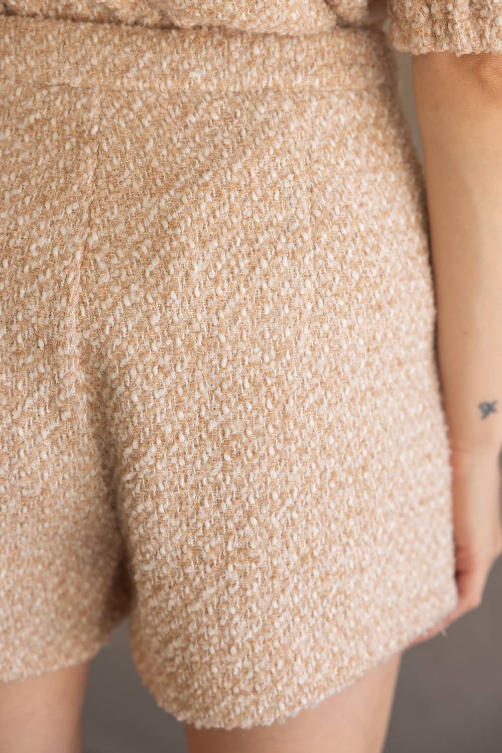 Mix Quilted and Tweed Fabric Shorts - Marie Claire's House of Style 