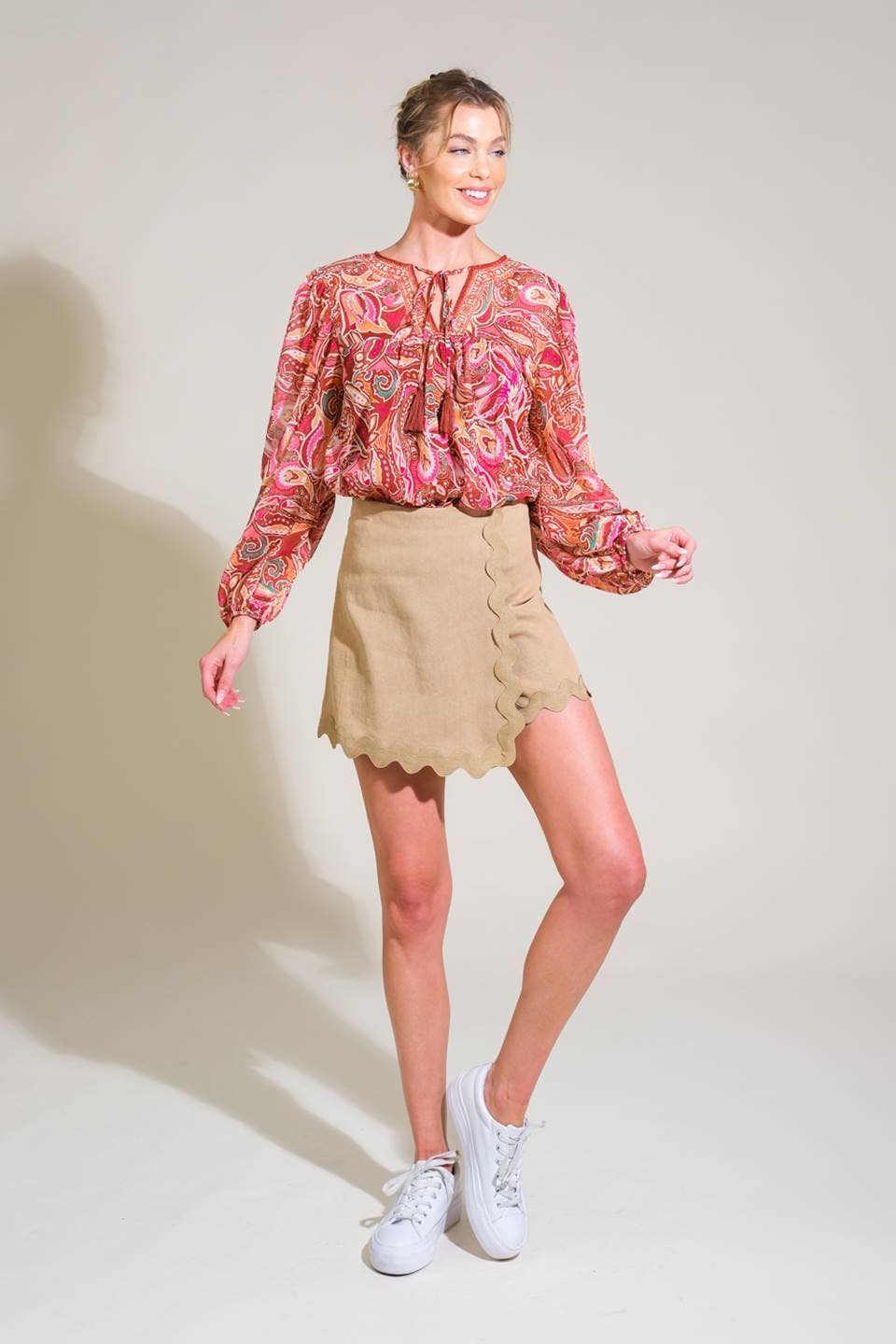 A solid woven skort - IP8609 - Marie Claire's House of Style 