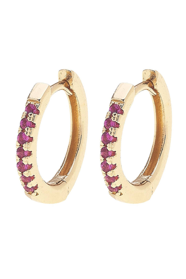 Remi Pave Huggie Hoop Earrings