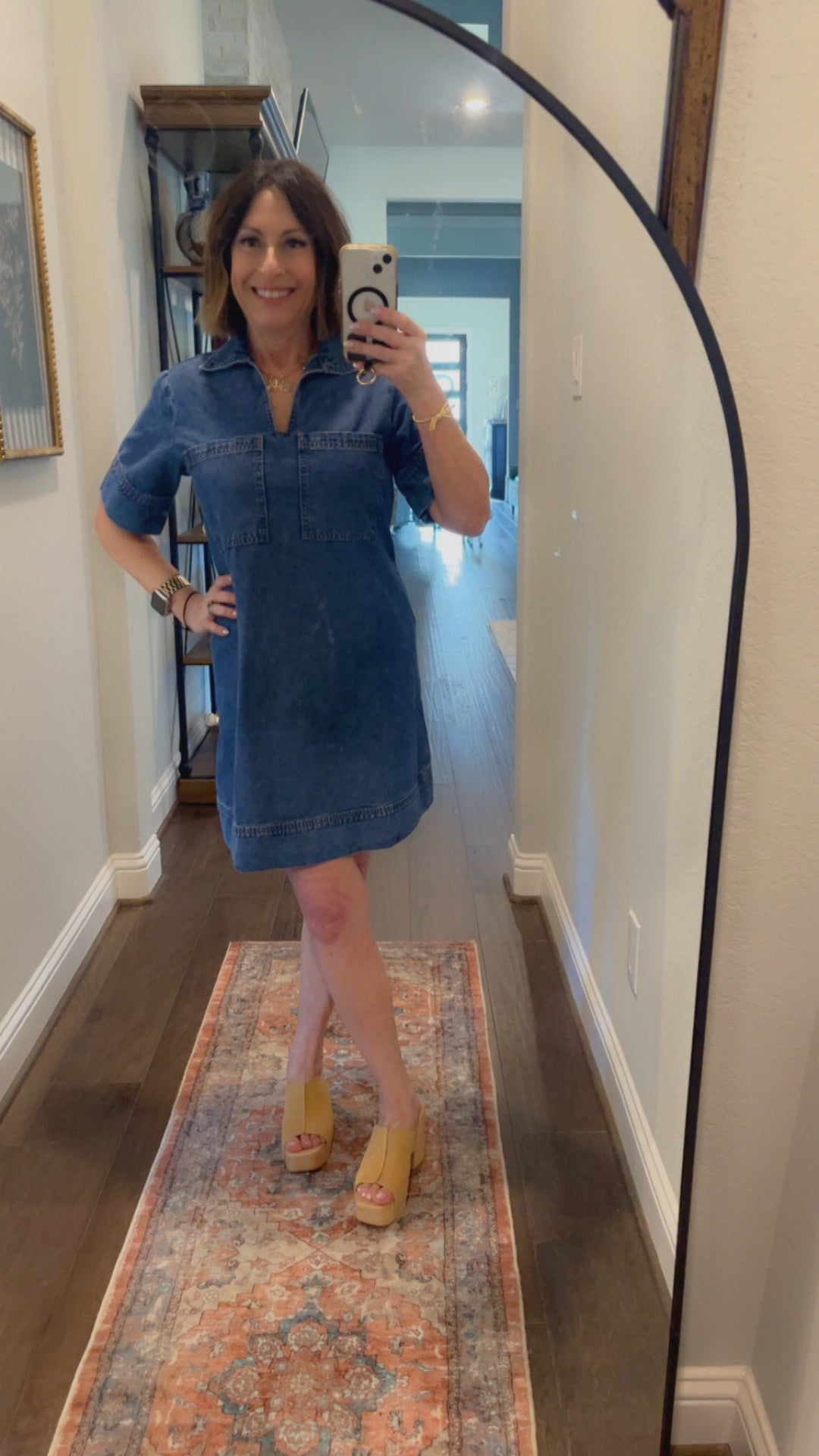 Denim dress with front pockets - Marie Claire's House of Style 