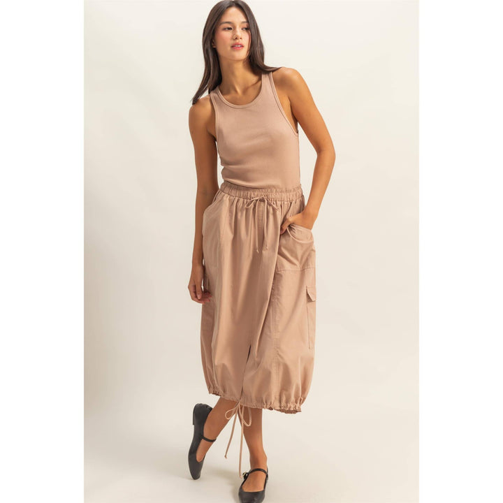 DZ25C149-Sleeveless Cargo Midi Dress - Marie Claire's House of Style 