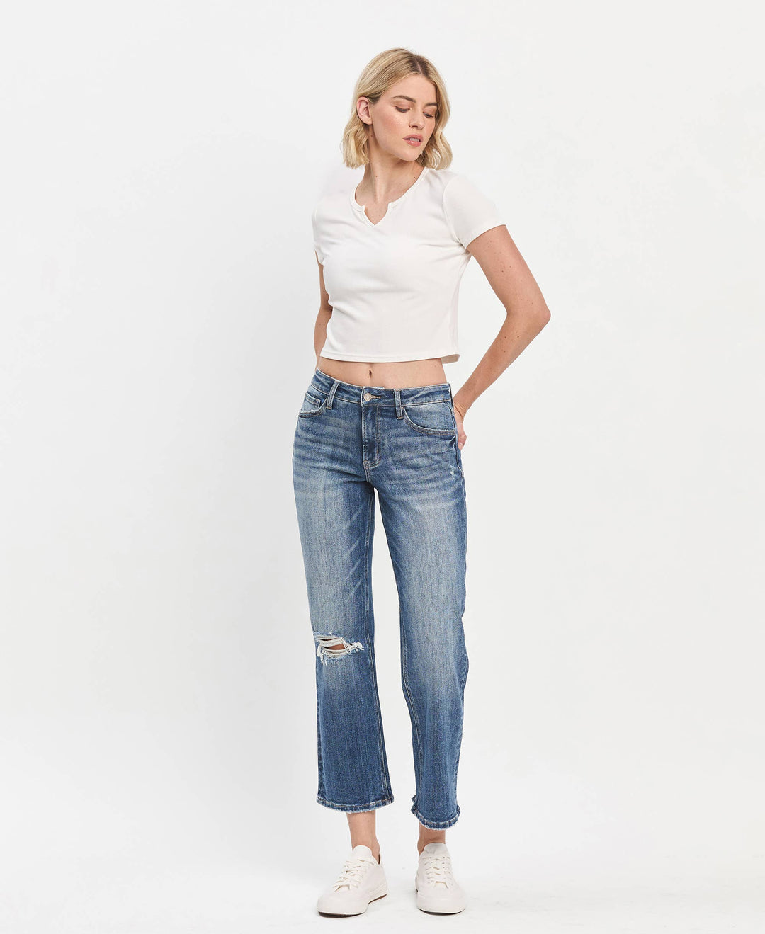 HIGH RISE ANKLE STRAIGHT JEANS - Marie Claire's House of Style 
