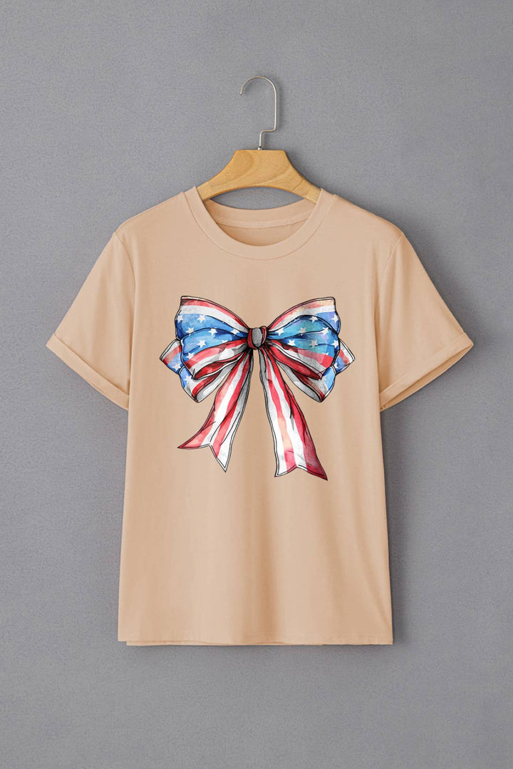 Women American Flag USA 9 Patterns Graphic T Shirt