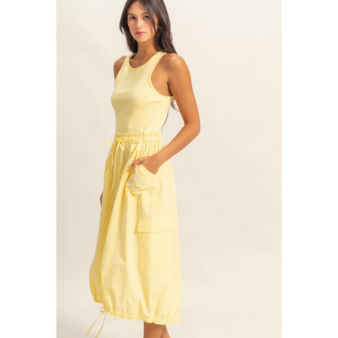 DZ25C149-Sleeveless Cargo Midi Dress - Marie Claire's House of Style 