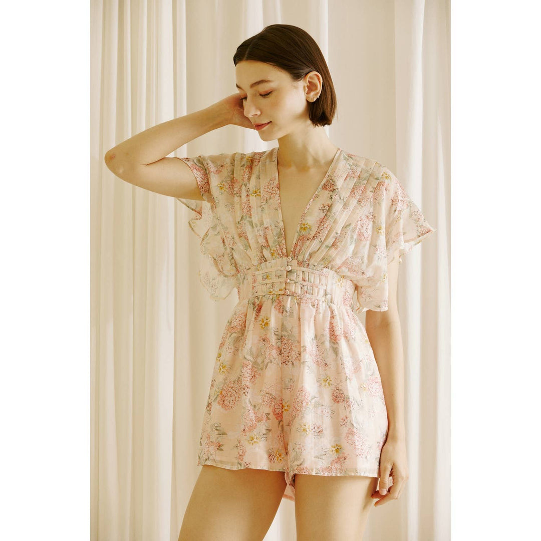 ROMANTIC FLORAL OPEN-BACK ROMPER - Marie Claire's House of Style 