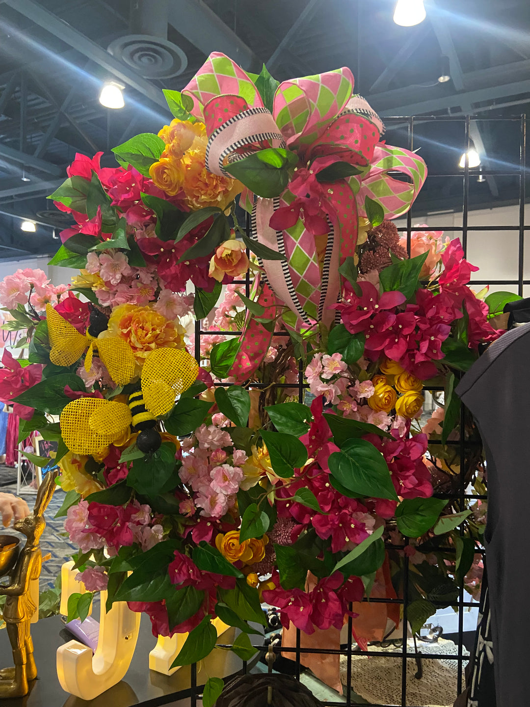 Bougainvillea w/Bees Wreath - Marie Claire's House of Style 