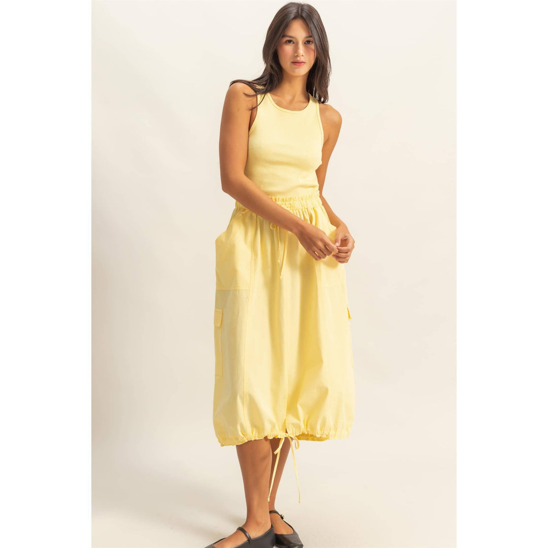 DZ25C149-Sleeveless Cargo Midi Dress - Marie Claire's House of Style 