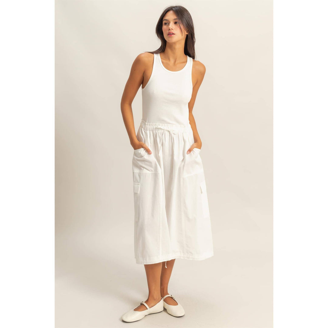 DZ25C149-Sleeveless Cargo Midi Dress - Marie Claire's House of Style 