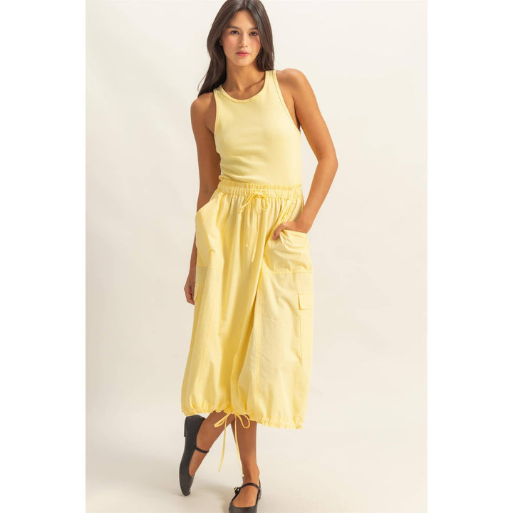 DZ25C149-Sleeveless Cargo Midi Dress - Marie Claire's House of Style 