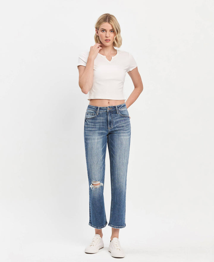 HIGH RISE ANKLE STRAIGHT JEANS - Marie Claire's House of Style 