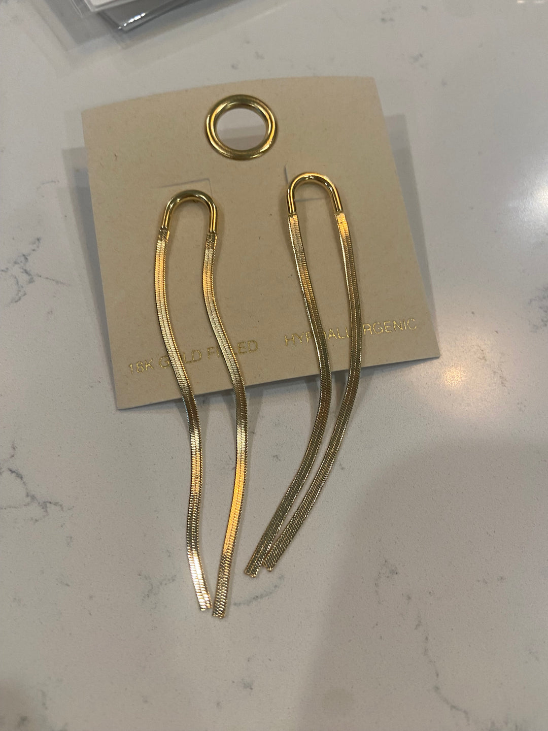 Gold Drop Earrings - Marie Claire's House of Style 