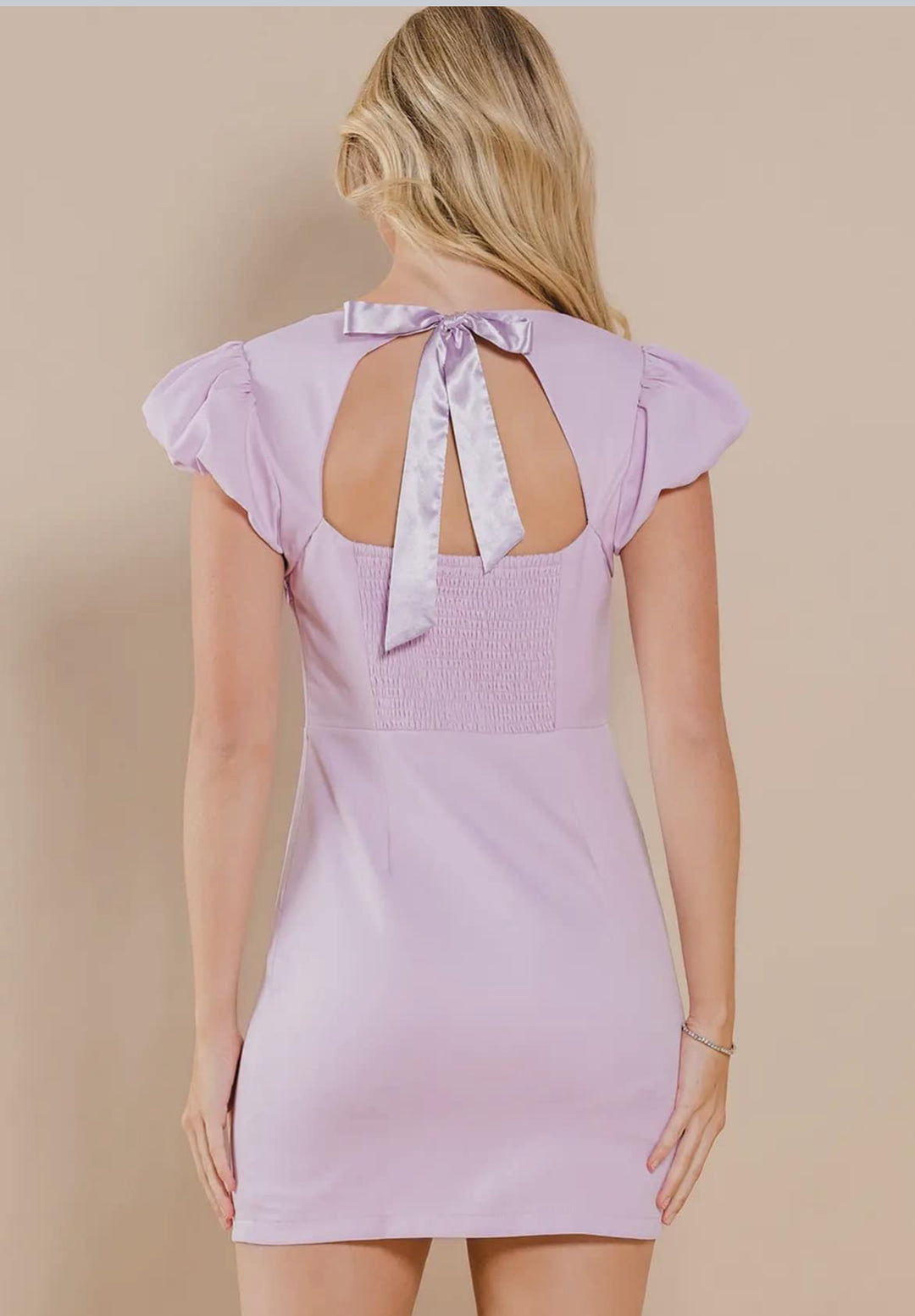 Open Back Lavender Dress