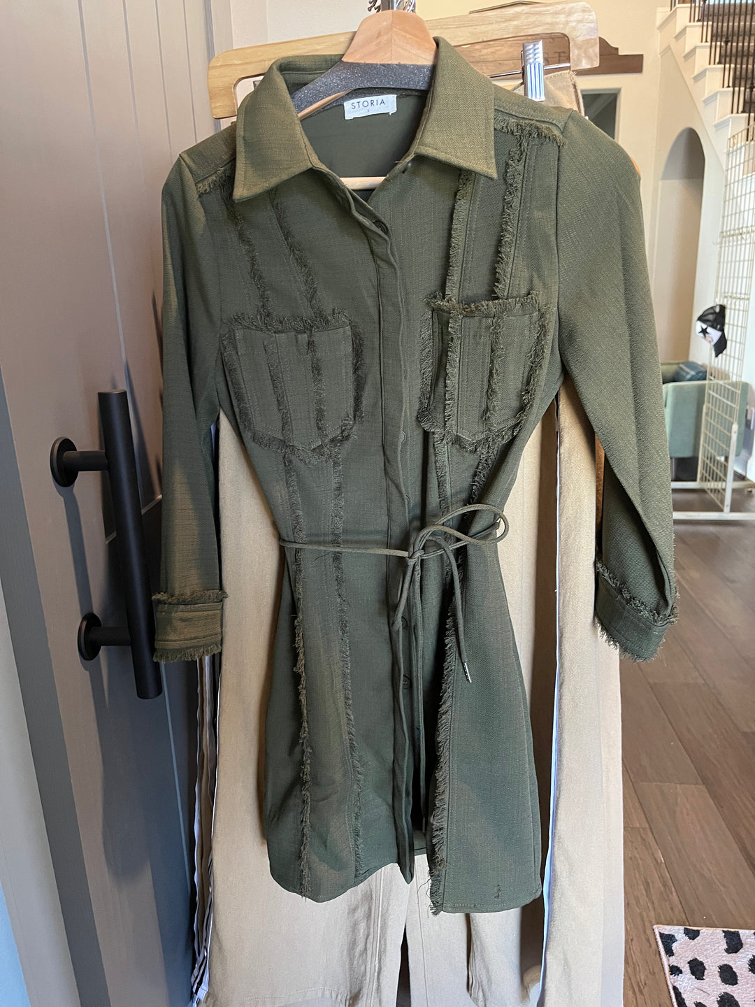 Olive Green wrap dress - Marie Claire's House of Style 