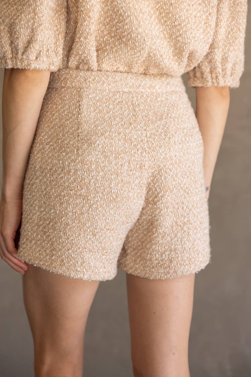 Mix Quilted and Tweed Fabric Shorts - Marie Claire's House of Style 