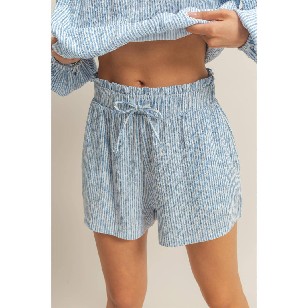 DZ25A835-SET-Off Shoulder Top And Short Set - Marie Claire's House of Style 