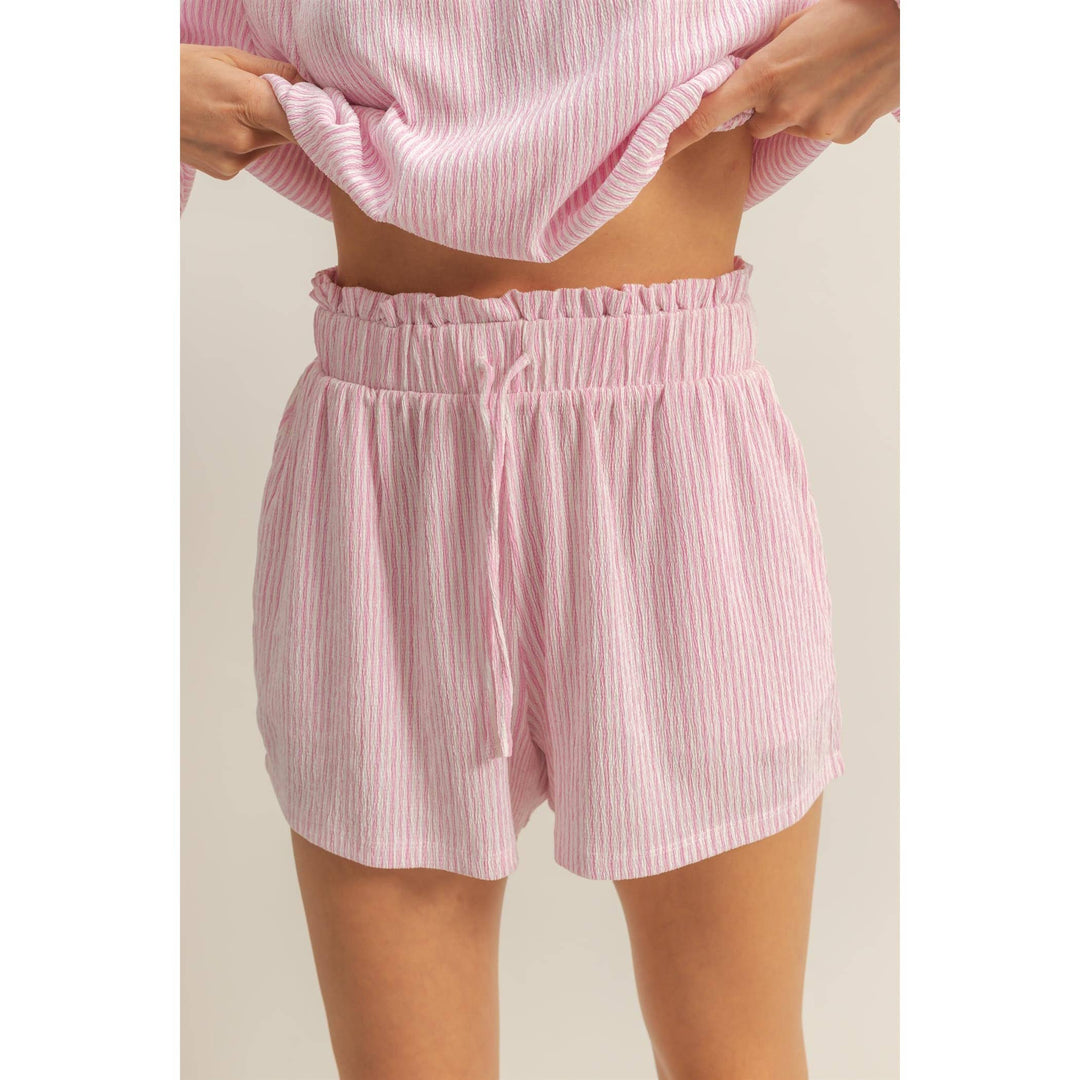 DZ25A835-SET-Off Shoulder Top And Short Set - Marie Claire's House of Style 