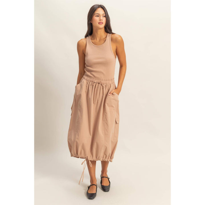 DZ25C149-Sleeveless Cargo Midi Dress - Marie Claire's House of Style 