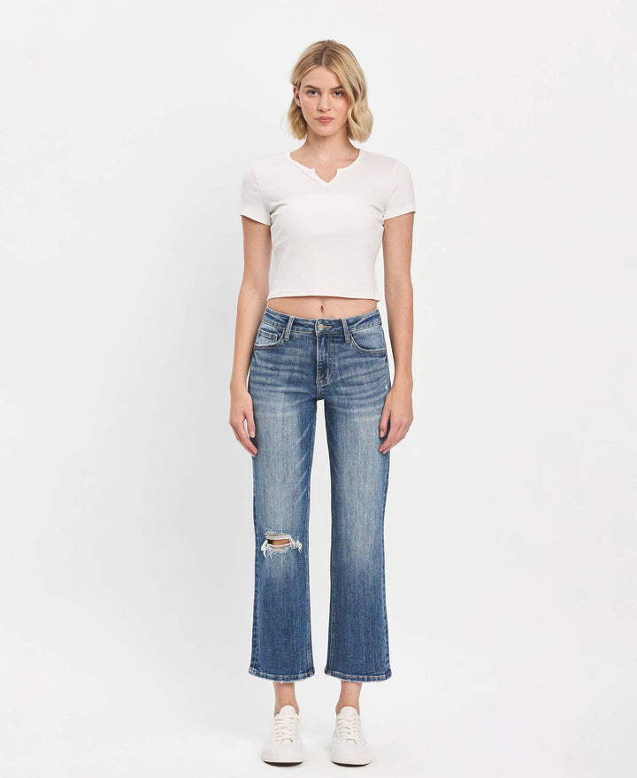 HIGH RISE ANKLE STRAIGHT JEANS - Marie Claire's House of Style 
